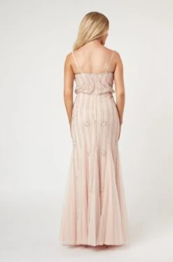 Keeva Nude Blush Bridesmaid Dress 21 Keeva Nude Blush Bridesmaid Dress -Lace & Beads KeevaBlushBridesmaidMaxi 10