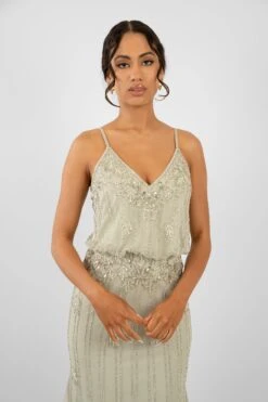 Keeva Pale Aqua Bridesmaid Dress -Lace & Beads KeevaMaxiSagePaleAqua 3