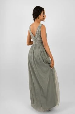 Kreshma Teal Embellished Maxi Dress -Lace & Beads KreshmaMaxiTeal 5