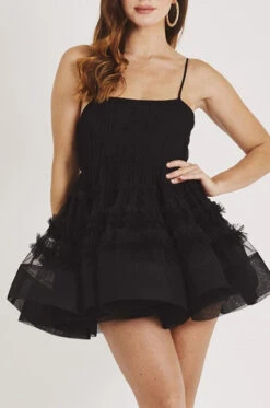 Bethan Structured Tulle Mini Dress In Black -Lace & Beads LACE BEADS 992 ca923f5c 9b3c 4dcf ba91 57b6a0f96455