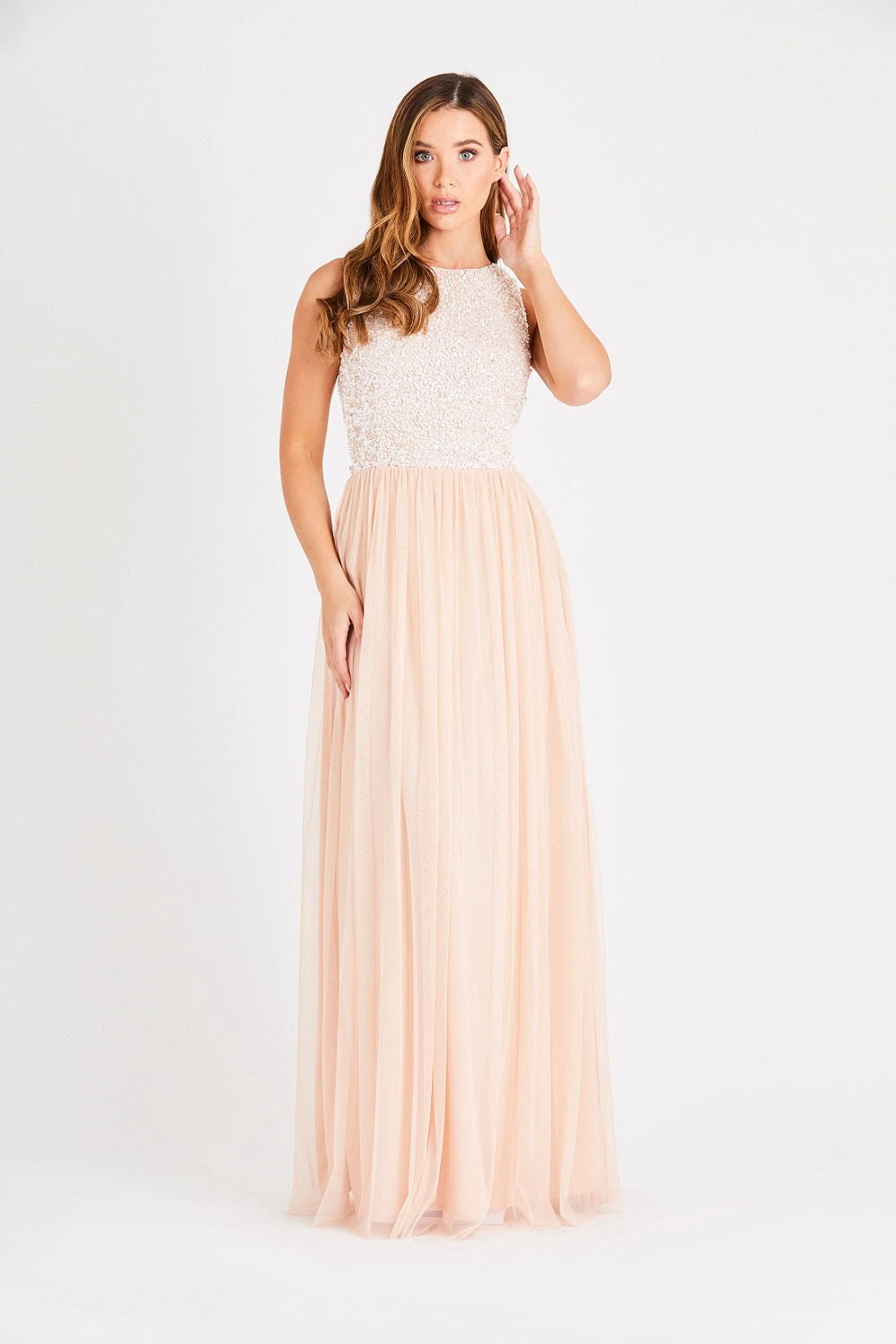 Picasso Bridesmaid Maxi In Blush Nude 3 Picasso Bridesmaid Maxi In Blush Nude
