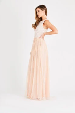 Picasso Bridesmaid Maxi In Blush Nude 12 Picasso Bridesmaid Maxi In Blush Nude -Lace & Beads LNB2327NDE 4