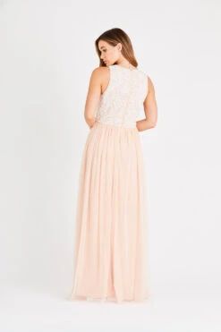 Picasso Bridesmaid Maxi In Blush Nude 13 Picasso Bridesmaid Maxi In Blush Nude -Lace & Beads LNB2327NDE 6