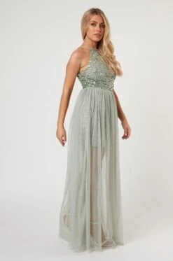 Lulu Sage Bridesmaid Dress -Lace & Beads LaceandBeads1055