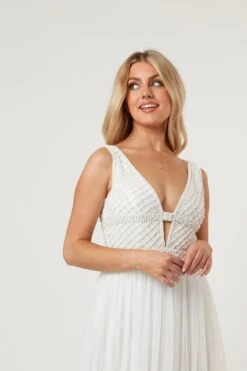 Myla Pearl Beaded Wedding Dress -Lace & Beads LaceandBeads1274