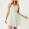 Cheri Embroidered Mint Green Skater Dress -Lace & Beads LaceandBeads135
