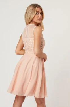 Carlie Blush Tulle And Lace Skater Dress 16 Carlie Blush Tulle And Lace Skater Dress -Lace & Beads LaceandBeads1465