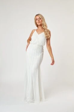 Keeva Wedding Dress In White -Lace & Beads LaceandBeads596