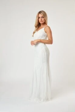 Keeva Wedding Dress In White -Lace & Beads LaceandBeads605
