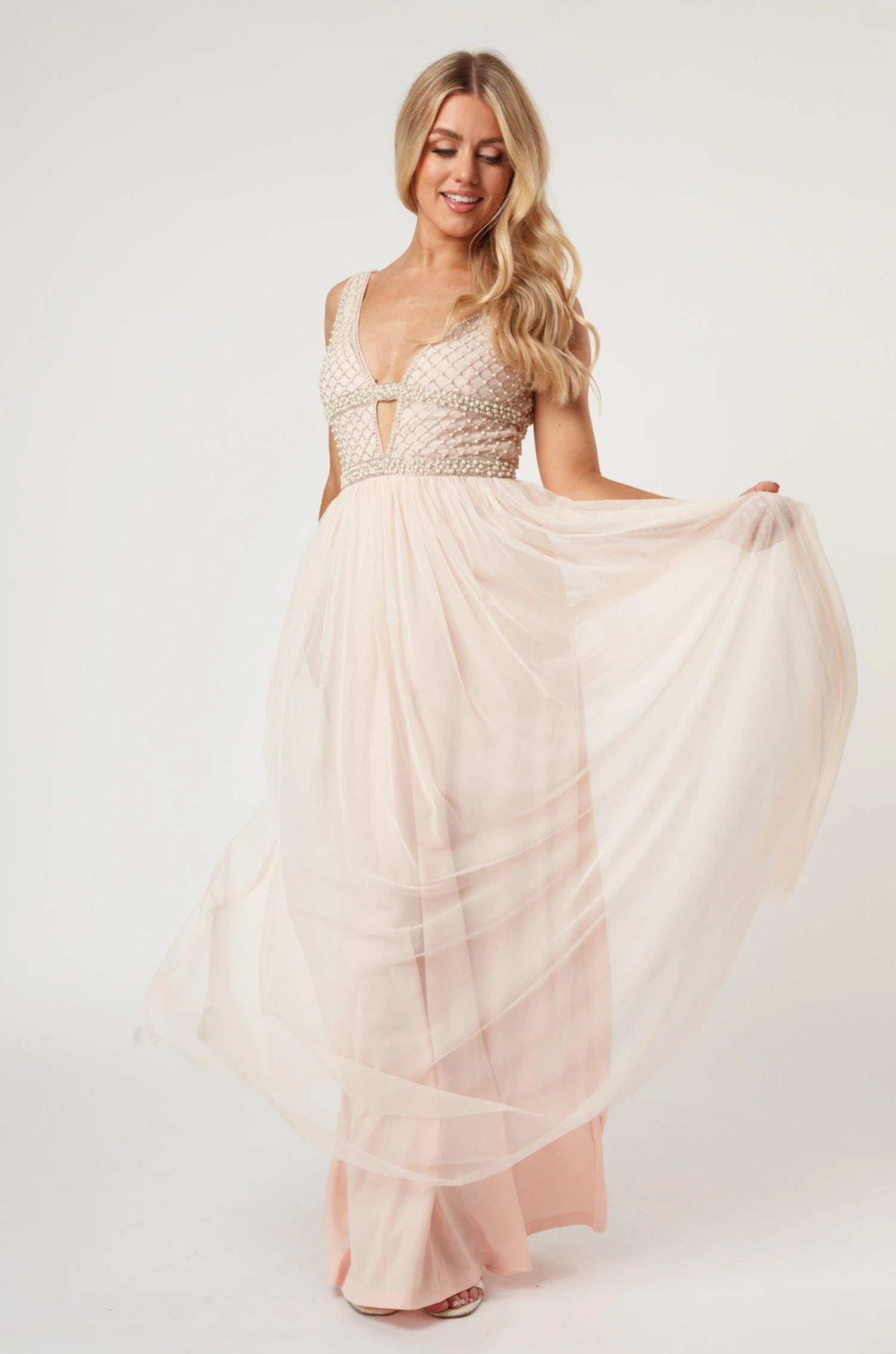 Myla Nude Embellished Maxi Dress 5 Myla Nude Embellished Maxi Dress - Image 3