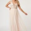 Myla Nude Embellished Maxi Dress