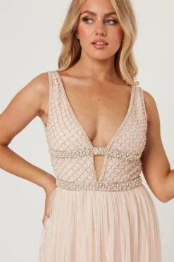 Myla Nude Embellished Maxi Dress 21 Myla Nude Embellished Maxi Dress -Lace & Beads LaceandBeads919