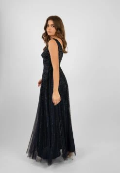 Lorelai Navy Blue Embellished Maxi Dress -Lace & Beads LorelaiNavyBlue 6