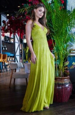 Lorelai Olive Green Embellished Maxi Dress -Lace & Beads LorelaiOlive 3 7bed90bc b2ae 4a3f b0fd e1937dcb71a5