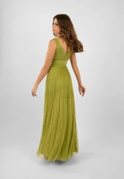 Lorelai Olive Green Embellished Maxi Dress -Lace & Beads LorelaiOlive 6