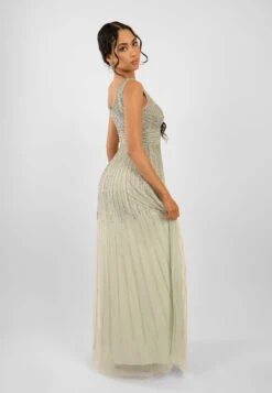 Lorelai Sage Green Embellished Maxi Dress -Lace & Beads LorelaiSage 3
