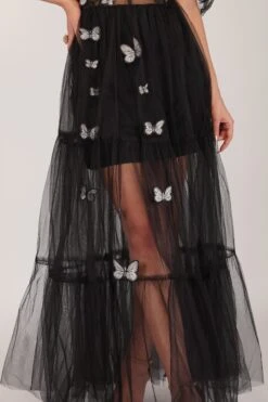 Lottie Butterfly Dress In Black -Lace & Beads LottieBlack 2