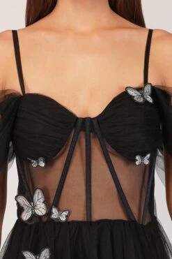 Lottie Butterfly Dress In Black -Lace & Beads LottieBlack 6