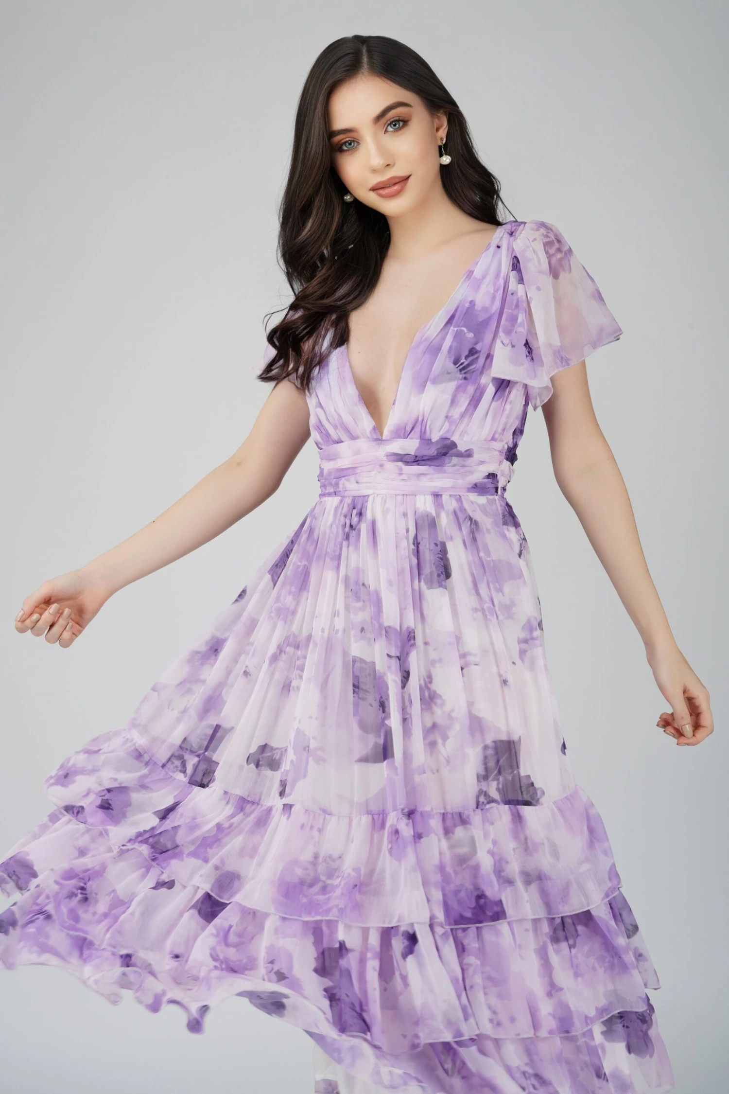 Madison Lavender Chiffon Bridesmaid Dress 4 Madison Lavender Chiffon Bridesmaid Dress - Image 2