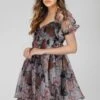 Melanie Dark Floral Puff Sleeve Mini Dress 1 Melanie Dark Floral Puff Sleeve Mini Dress -Lace & Beads MelanieDarkFloral 7 Copy 7f79be25 2bcf 4c1a b745 cd6e83a2fab4
