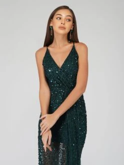 Nair Green Sequin Maxi Dress -Lace & Beads NairGreen 4