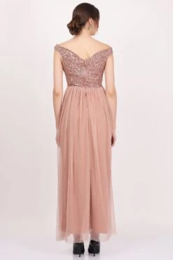 Nina Taupe Embellished Bridesmaid Maxi Dress 11 Nina Taupe Embellished Bridesmaid Maxi Dress -Lace & Beads NinaTaupeMaxiDress 1