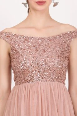 Nina Taupe Embellished Bridesmaid Maxi Dress 13 Nina Taupe Embellished Bridesmaid Maxi Dress -Lace & Beads NinaTaupeMaxiDress 2