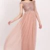 Nina Taupe Embellished Bridesmaid Maxi Dress