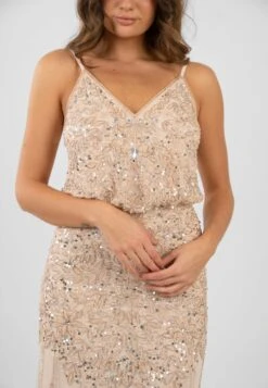 Ophelia Blush Pink Occasion Dress -Lace & Beads OpheliaMaxi 3