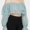 Perch Tulle Top In Teal 1 Perch Tulle Top In Teal -Lace & Beads PerchTop 2