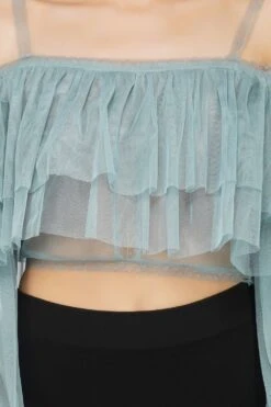 Perch Tulle Top In Teal -Lace & Beads PerchTop 6