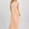 Picasso Blush Pink Embellished Bridesmaid Maxi Dress -Lace & Beads PicassoMaxiDressinNude 2 edited