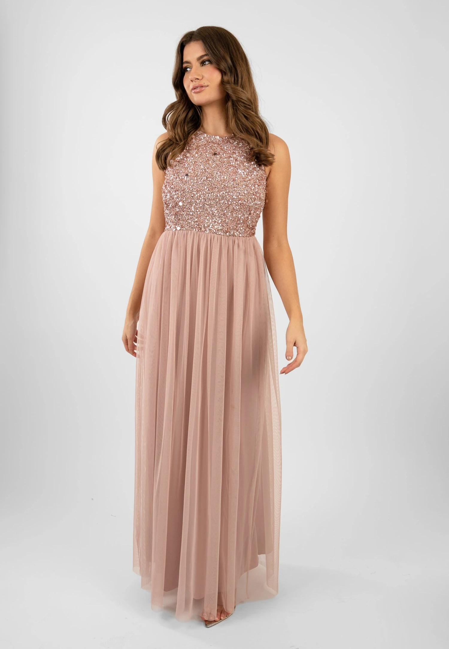 Picasso Pale Mauve Embellished Bridesmaid Dress 7 Picasso Pale Mauve Embellished Bridesmaid Dress - Image 5