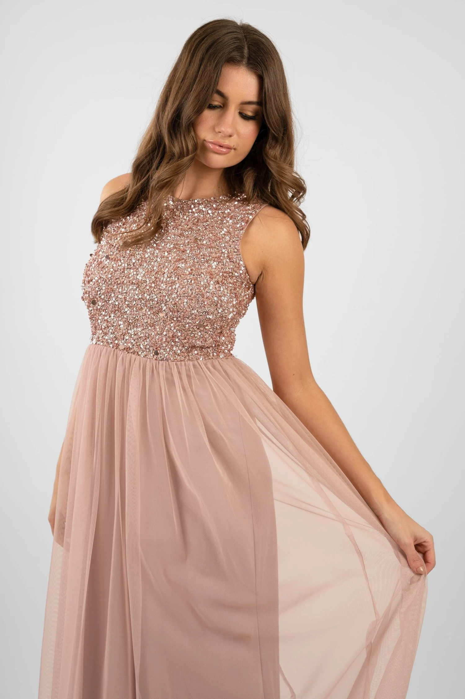 Picasso Pale Mauve Embellished Bridesmaid Dress 4 Picasso Pale Mauve Embellished Bridesmaid Dress - Image 2