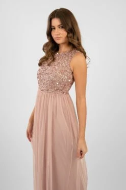 Picasso Pale Mauve Embellished Bridesmaid Dress 11 Picasso Pale Mauve Embellished Bridesmaid Dress -Lace & Beads PicassoMaxiMauve 4