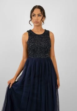 Picasso Navy Blue Embellished Bridesmaid Dress -Lace & Beads PicassoMaxiNavyBlue 4