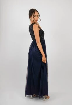 Picasso Navy Blue Embellished Bridesmaid Dress -Lace & Beads PicassoMaxiNavyBlue 6