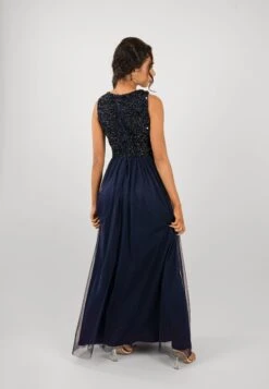 Picasso Navy Blue Embellished Bridesmaid Dress -Lace & Beads PicassoMaxiNavyBlue 7
