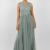 Picasso Teal Embellished Bridesmaid Maxi Dress -Lace & Beads PicassoMaxiTeal 1 edited