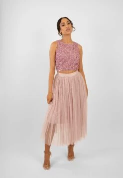 Picasso Pink Sequin Top -Lace & Beads PicassoTopinPinkwithSkirtinPink 1