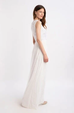 Picasso V Embellished Wedding Dress 10 Picasso V Embellished Wedding Dress -Lace & Beads PicassoVNeckWHite 2