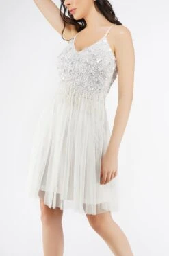 Riri White Tulle Mini Dress 10 Riri White Tulle Mini Dress -Lace & Beads Riri 7