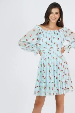 Robin Glitter Cherry Print Dress 13 Robin Glitter Cherry Print Dress -Lace & Beads Robin 1