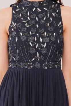 Saffron Floral Embellished And Embroidered Maxi Dress 9 Saffron Floral Embellished And Embroidered Maxi Dress -Lace & Beads Saffron 5