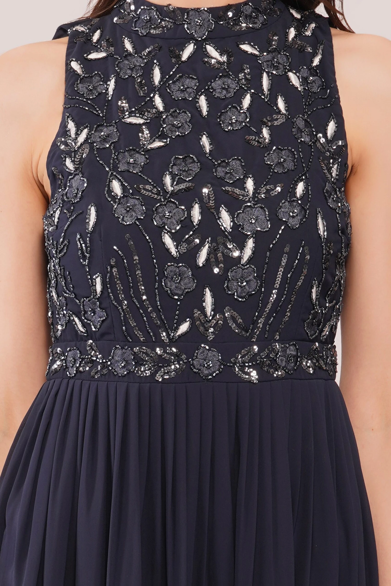 Saffron Floral Embellished And Embroidered Maxi Dress 6 Saffron Floral Embellished And Embroidered Maxi Dress - Image 4