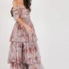 Sydney Off Shoulder Tulle Maxi Dress In Brown Floral -Lace & Beads ShilohBrown 3 5c784d7f c8dc 4830 8b47 fe174548eb97