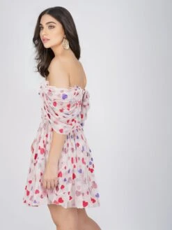 Sydney Rainbow Heart Mini Dress -Lace & Beads SydneyMiniHeartPrint 4 Copy