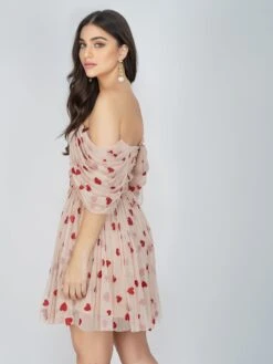 Sydney Red Heart Mini Dress -Lace & Beads SydneyMini 6