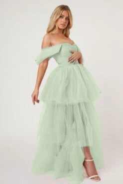 Sydney Tulle Maxi Dress In Sage -Lace & Beads Untitleddesign 33