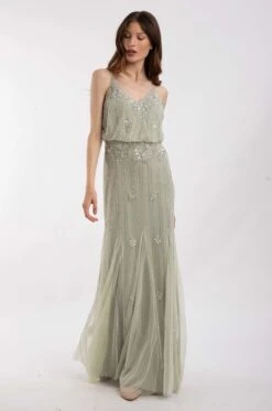 Keeva Pale Aqua Bridesmaid Dress -Lace & Beads kEEVASAGEBRIDESMAIDDRESS